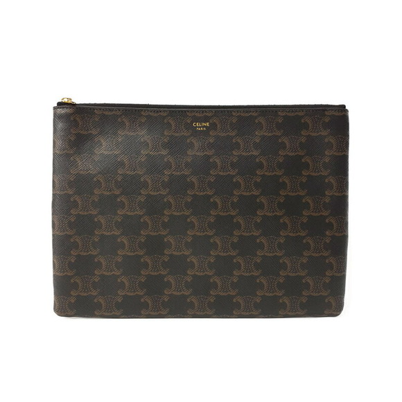 Celine Clutch Triomphe Pouch Bag Canvas - Picture 1 of 8